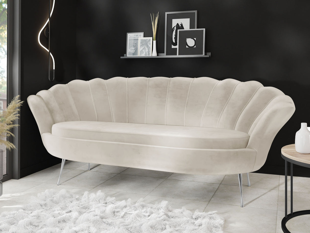 3-Sitzer Samt Muschel Sofa Cara
