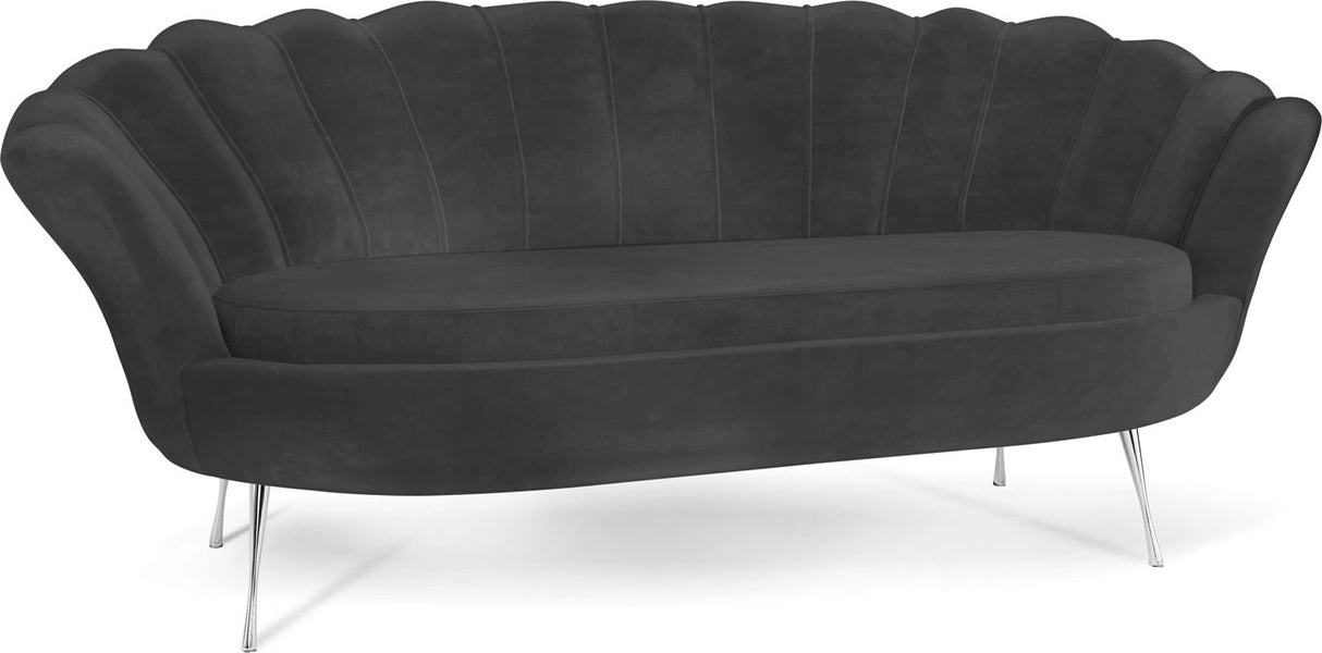 3-Sitzer Samt Muschel Sofa Cara
