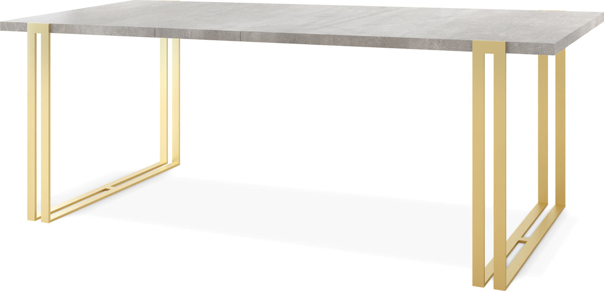 Ausziehbarer Esstisch – Großer Tisch im Loft-Stil mit Golden Metallbeinen 160 bis 260 cm – Industrietisch für das Wohnzimmer – Spacesaver – 160 x 90 cm