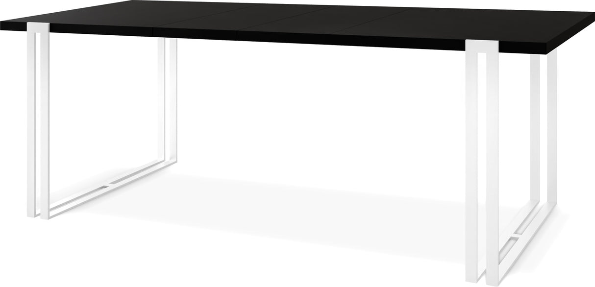 Ausziehbarer Esstisch – Großer Tisch im Loft-Stil mit Weiße Metallbeinen 160 bis 260 cm – Industrietisch für das Wohnzimmer – Spacesaver – 160 x 90 cm