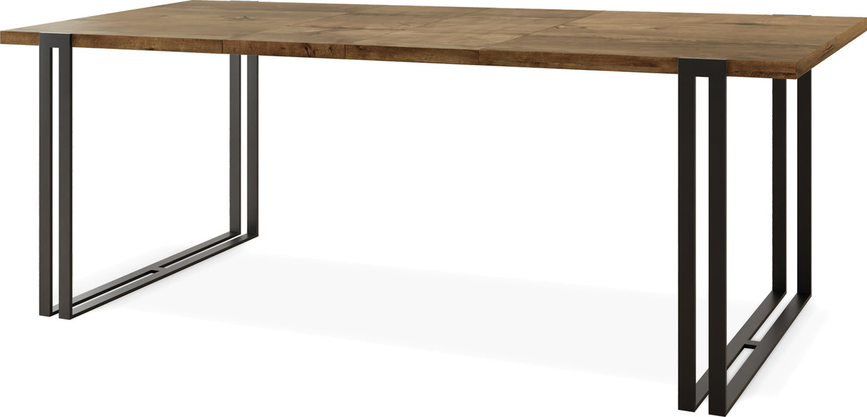 Ausziehbarer Esstisch – Großer Tisch im Loft-Stil mit Schwarze Metallbeinen 160 bis 260 cm – Industrietisch für das Wohnzimmer – Spacesaver – 160 x 90 cm