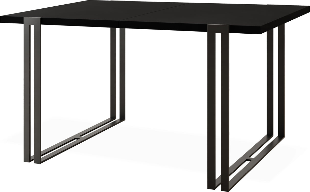 Ausziehbarer Esstisch – Großer Tisch im Loft-Stil mit Schwarze Metallbeinen 160 bis 260 cm – Industrietisch für das Wohnzimmer – Spacesaver – 160 x 90 cm