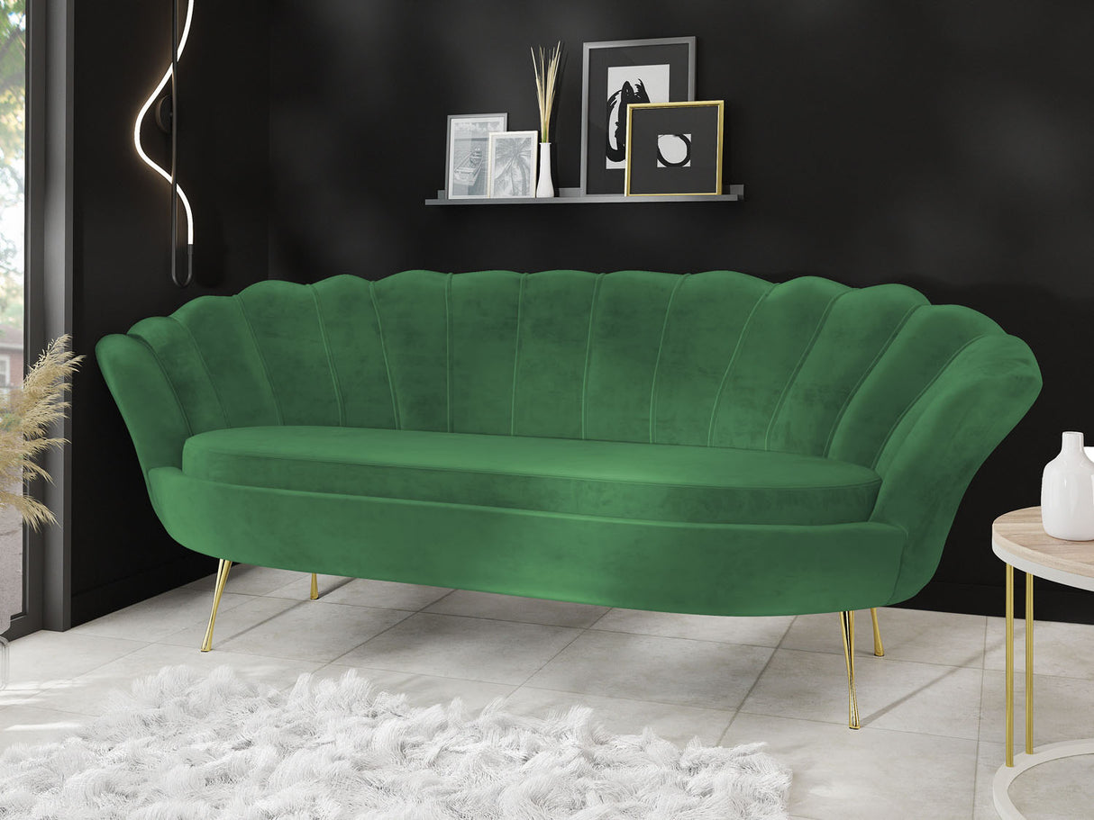 3-Sitzer Samt Muschel Sofa Cara