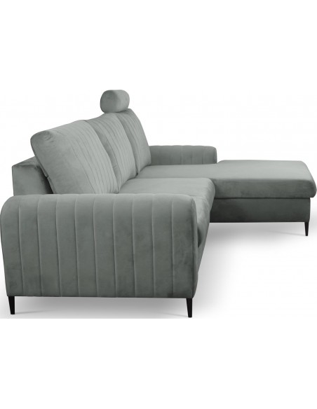 Ecksofa Schlafsofa mit Bettkasten - 3 Sitzer Sofa Couch Ecksofa mit Schlaffunktion Bettfunktion L-Form mit Ottomane -