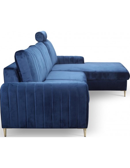 Ecksofa Schlafsofa mit Bettkasten - 3 Sitzer Sofa Couch Ecksofa mit Schlaffunktion Bettfunktion L-Form mit Ottomane -