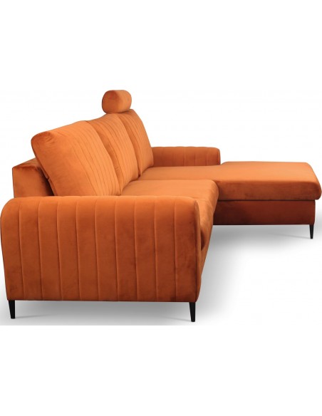 Ecksofa Schlafsofa mit Bettkasten - 3 Sitzer Sofa Couch Ecksofa mit Schlaffunktion Bettfunktion L-Form mit Ottomane -