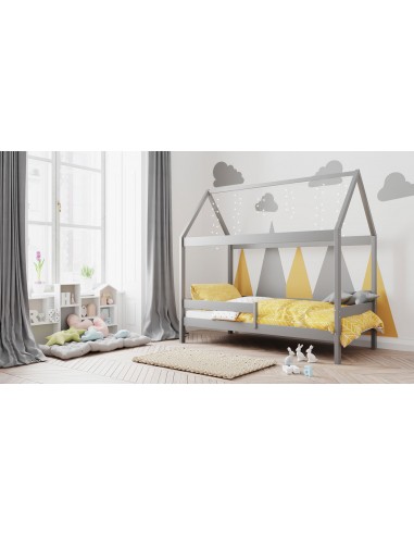 Kinderbett Haus Massivholz Einzelbett 3 Fuss 90x190 80x180 80x160 - Montessori Kajütenbett - Kleinkinder Bett - Für Jungs und Mädchen - Natürliches Kiefernholz