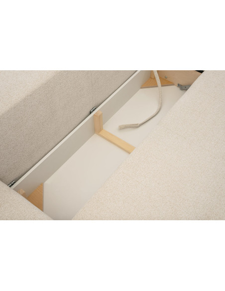 Ecksofa - Samt Schlafsofa mit Bettkasten - 3 Sitzer Sofa - Couch mit Schlaffunktion Bettfunktion L-Form mit Ottomane