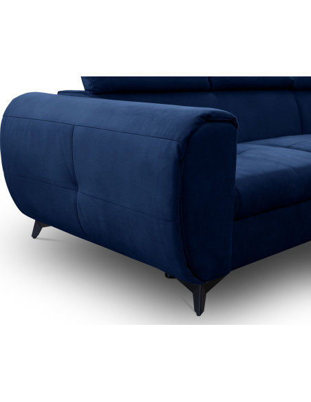 Modern Ecksofa - Schlafsofa mit Bettkasten - 3 Sitzer Sofa - Couch mit Schlaffunktion Bettfunktion L-Form mit Ottomane