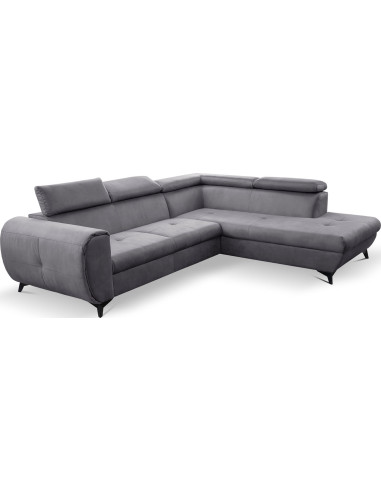 Modern Ecksofa - Schlafsofa mit Bettkasten - 3 Sitzer Sofa - Couch mit Schlaffunktion Bettfunktion L-Form mit Ottomane