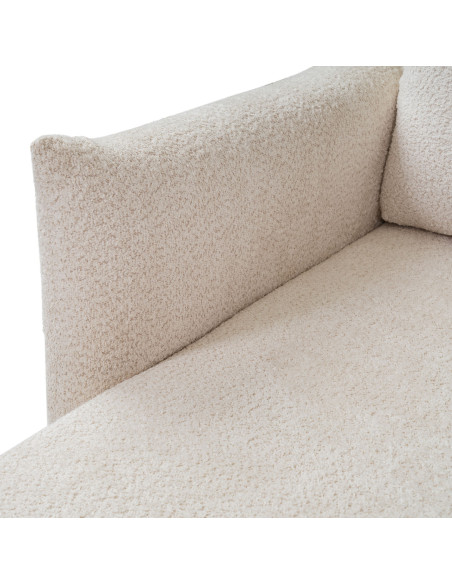 Modern Ecksofa mit Schwarze Metallbeine - Schlafsofa mit Bettkasten - 3 Sitzer Sofa - Couch mit Schlaffunktion Bettfunktion L-Form mit Ottomane - Relaxfunktion