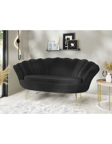 Samt Muschel Sofa mit Golden oder...