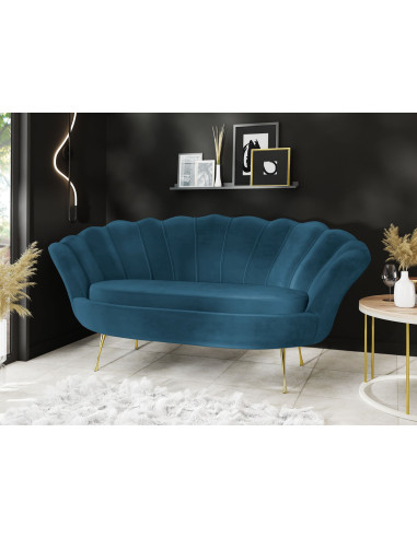 Samt Muschel Sofa mit Golden oder...