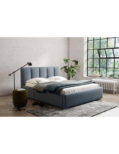 Samtstoff Polsterbett Doppelbett Komplett 140x200 160x200 180x200 cm Bettgestell Mit Bettkasten Lattenrost und Kopfteil - Hydrophobe Stoff -