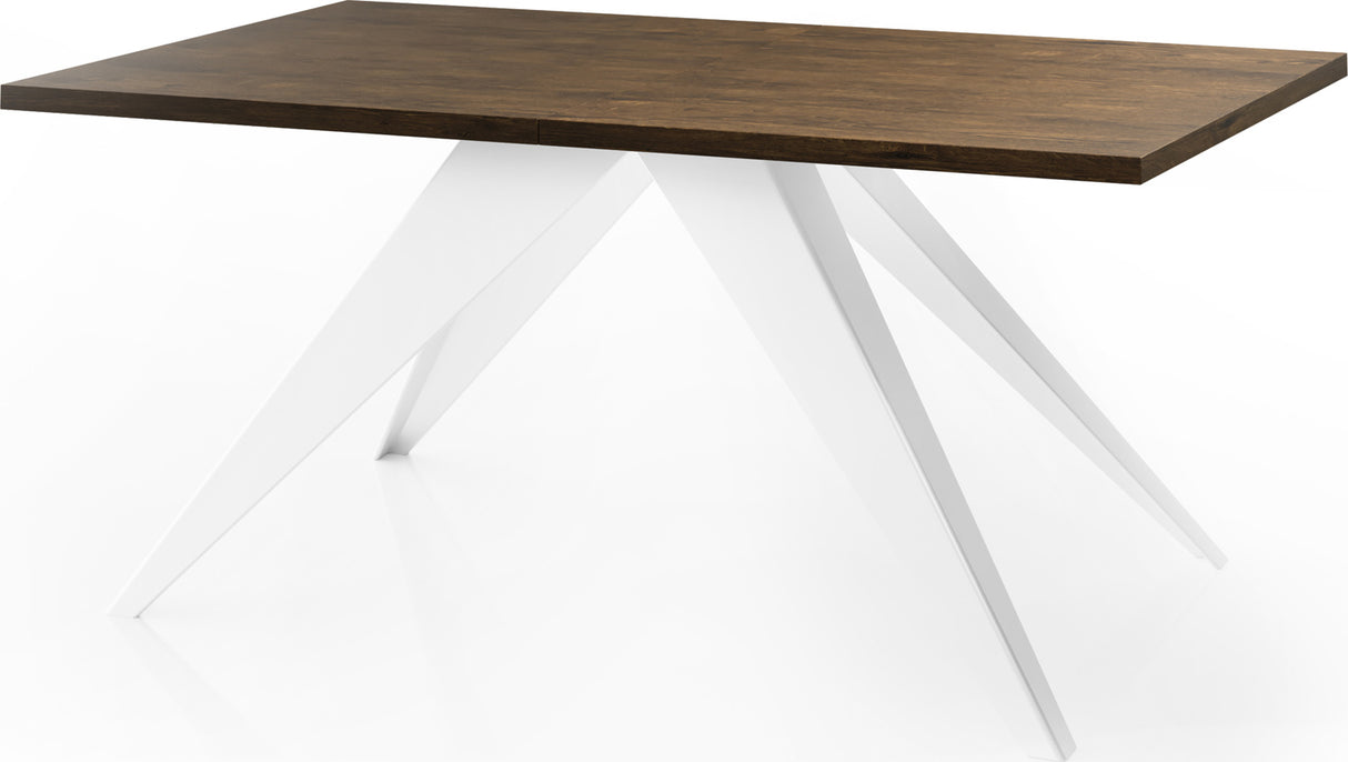 Esstisch Venus im Modern Stil, Rechteckiger Tisch – Ausziehbar – Pulverbeschichtete Weiße Metallbeine – Made in EU