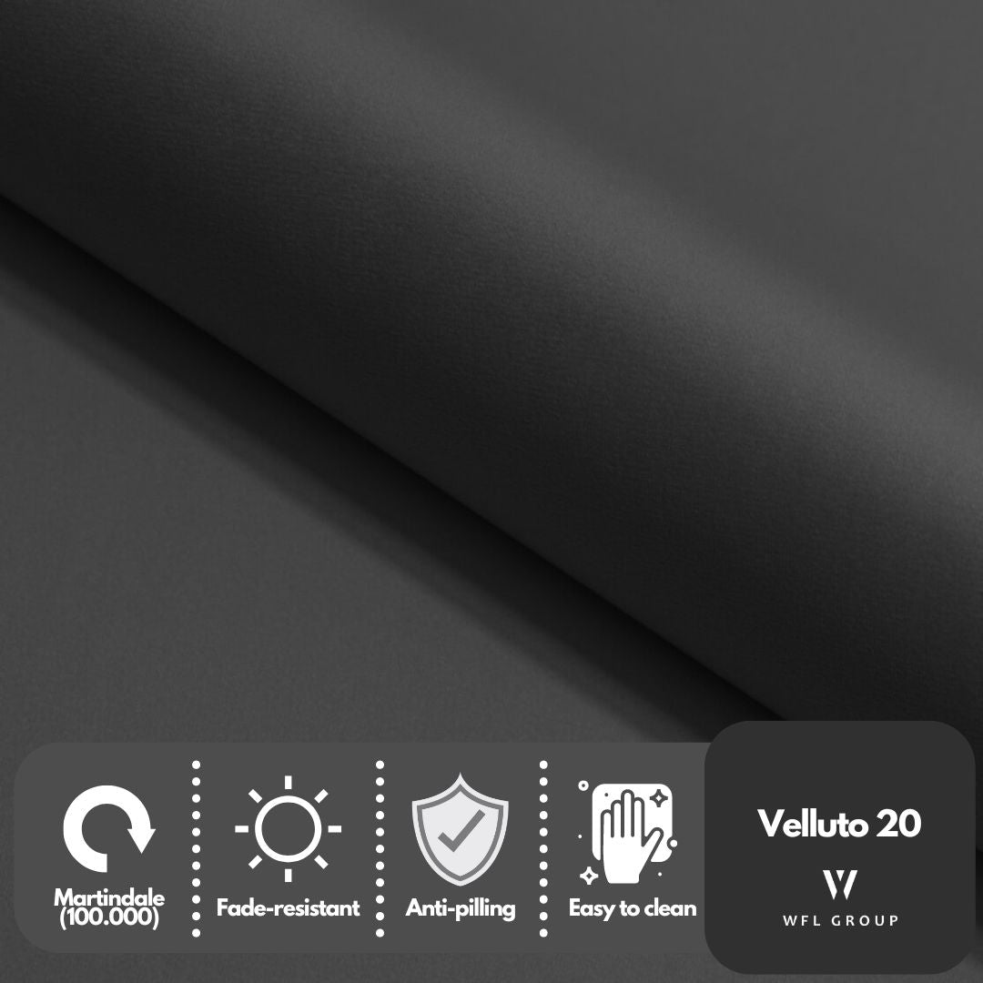 3-Sitzer Samt Muschel Sofa Cara