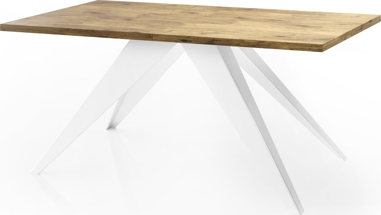 Esstisch Venus im Modern Stil, Rechteckiger Tisch – Ausziehbar – Pulverbeschichtete Weiße Metallbeine – Made in EU