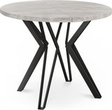 Runder Tisch für das Esszimmer – 100 oder 120 cm Durchmesser – Ausziehbarer Tisch mit Pulverbeschichteten Schwarzen Metallbeinen – Industriestil